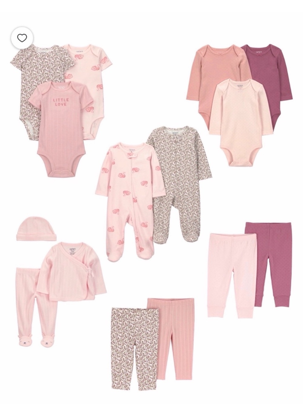 Charter Club Baby Girls Multi-Pink and Mauve 12-Piece Sleep & Play Set